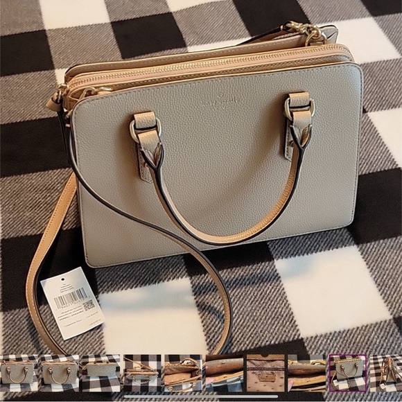 New Kate Spade Mulberry Street Lise Leather Crossbody/Satchel Bag in Light Fawn - Picture 7 of 8